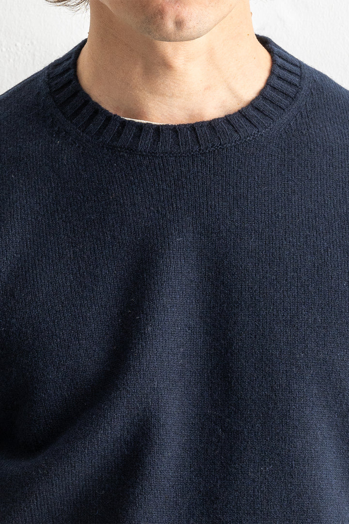 Wool Cashmere Crewneck NAVY