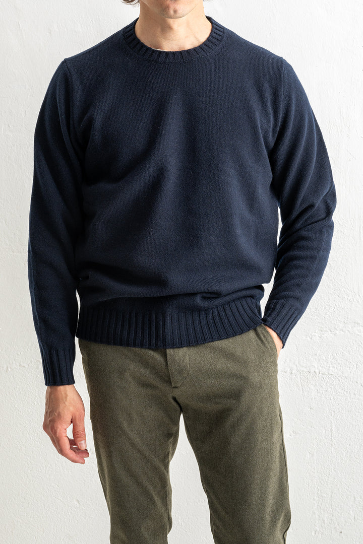 Wool Cashmere Crewneck NAVY