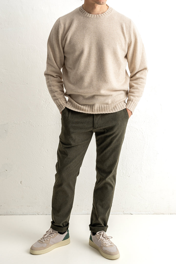 Wool Cashmere Crewneck OFFWHITE