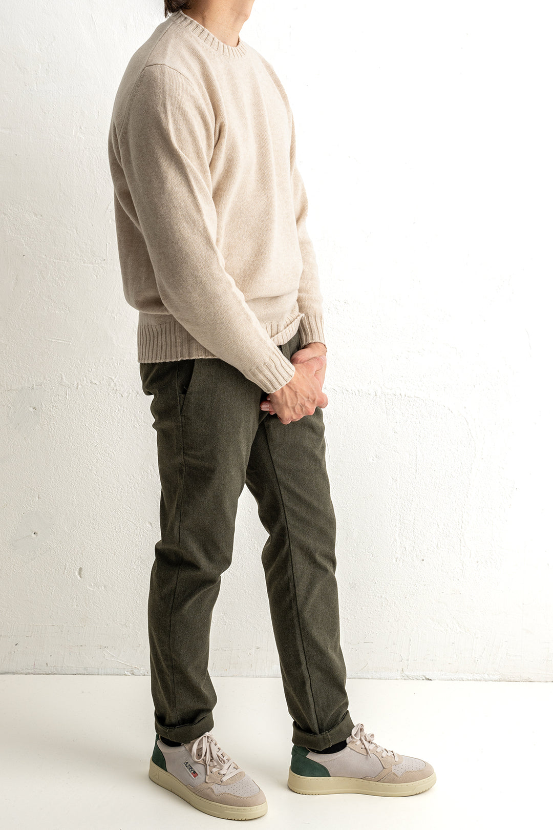 Wool Cashmere Crewneck OFFWHITE