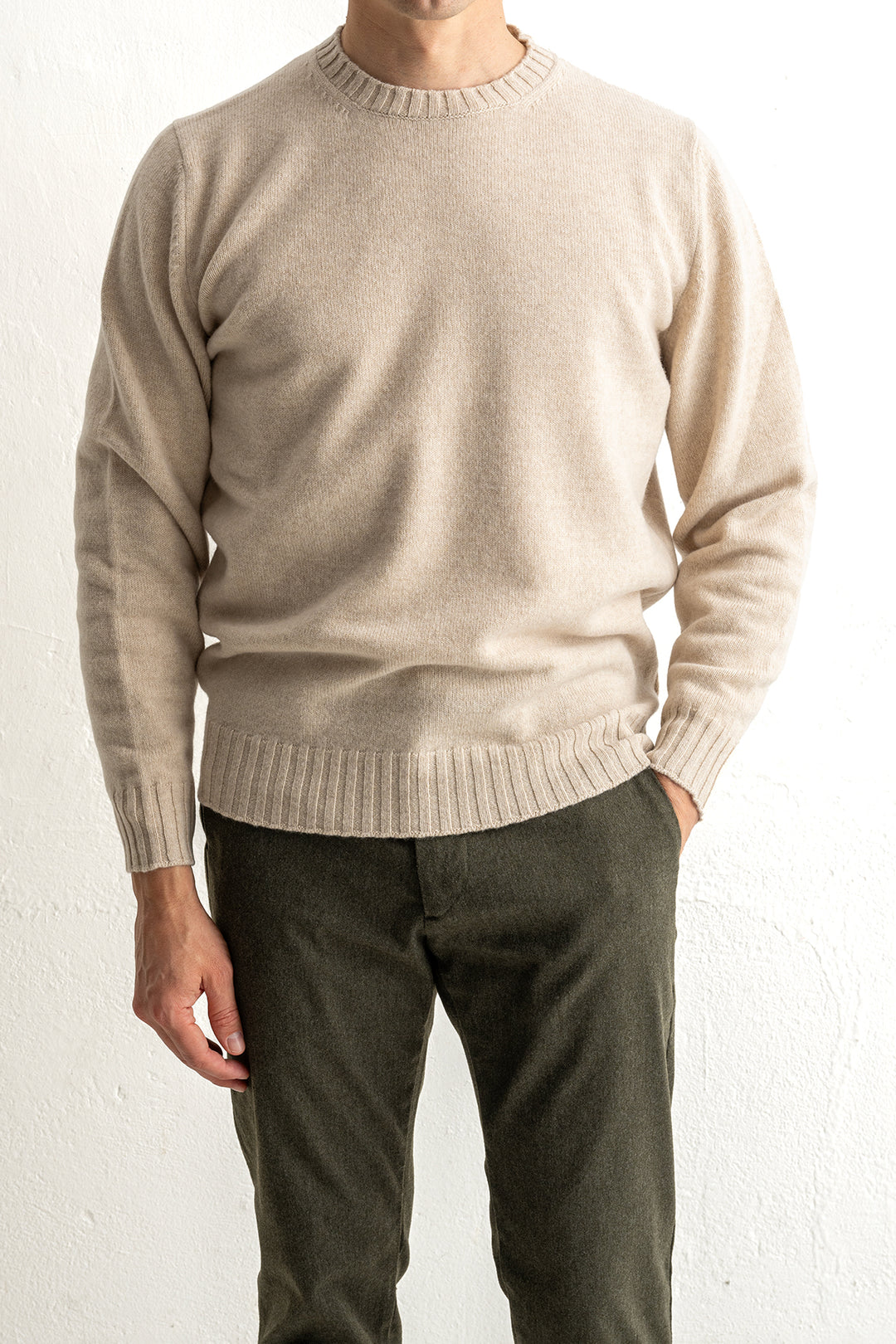 Wool Cashmere Crewneck OFFWHITE
