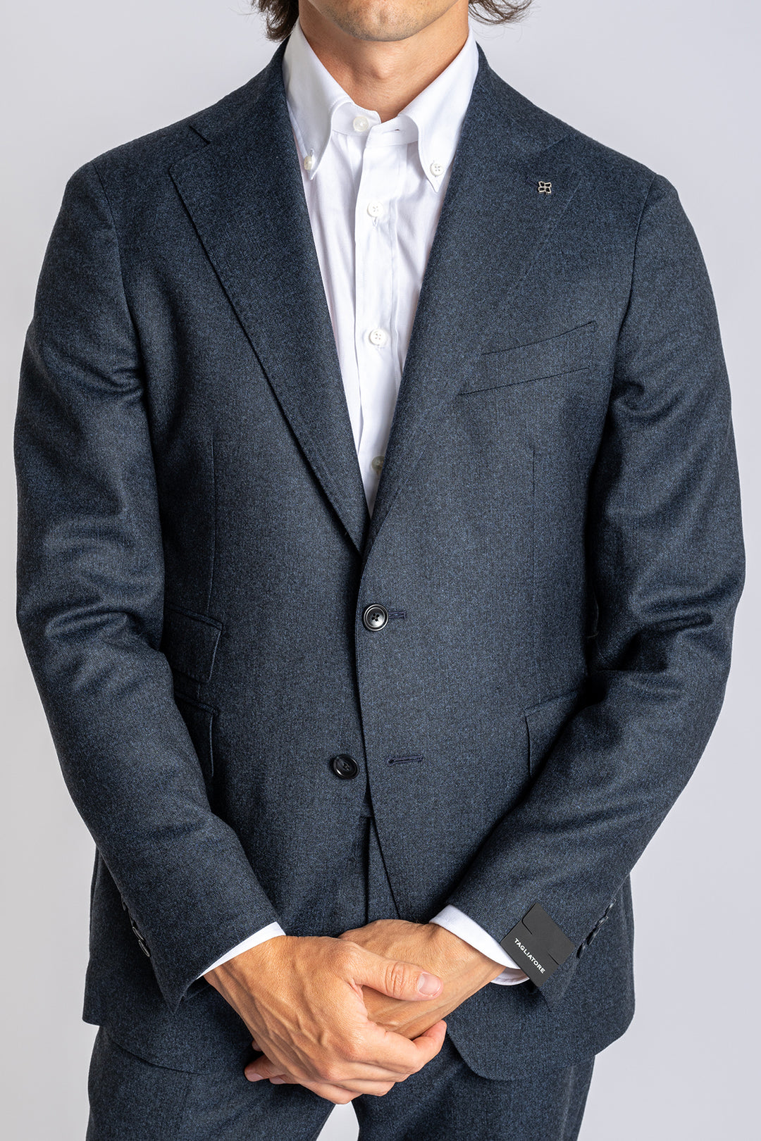 Wool Flanell Suit Navy