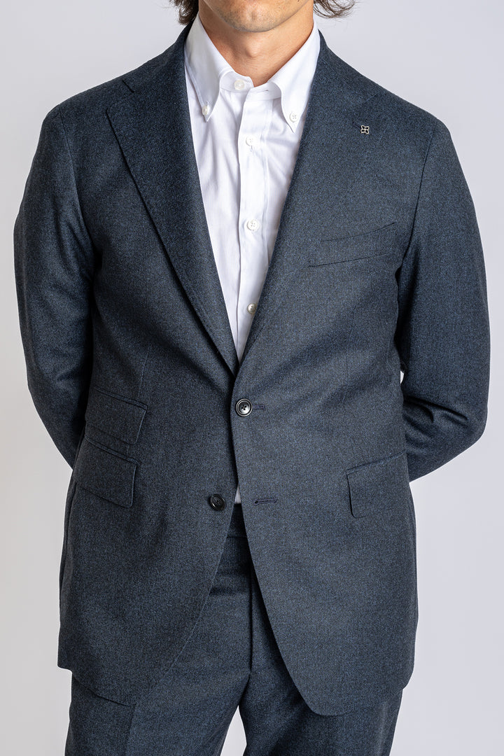 Wool Flanell Suit Navy