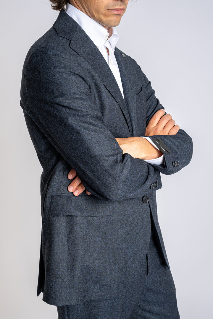 Wool Flanell Suit Navy