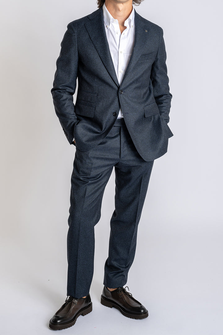 Wool Flanell Suit Navy