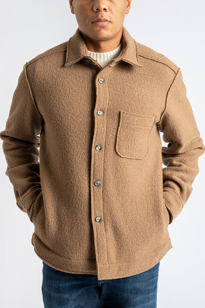 Wool Jersey Overshirt Beige