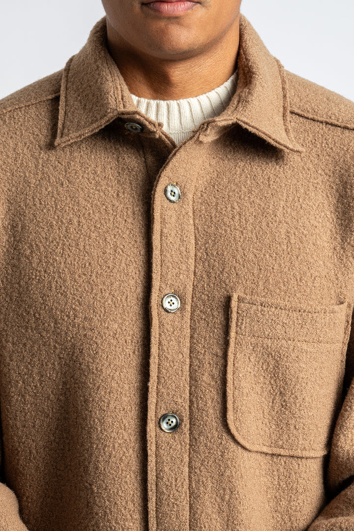 Wool Jersey Overshirt Beige