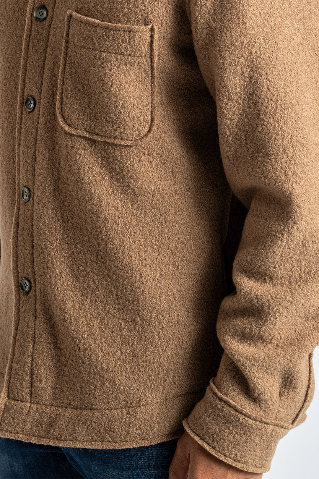 Wool Jersey Overshirt Beige