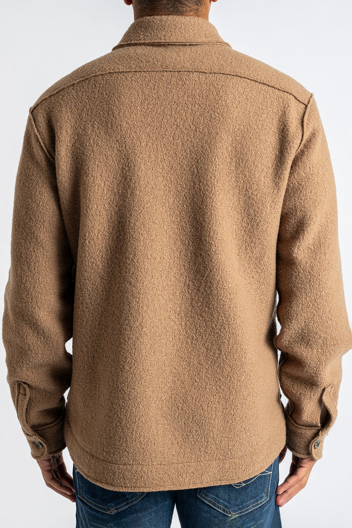 Wool Jersey Overshirt Beige