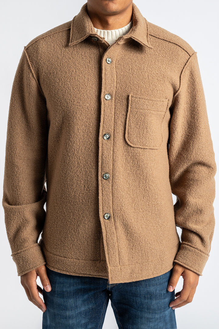 Wool Jersey Overshirt Beige