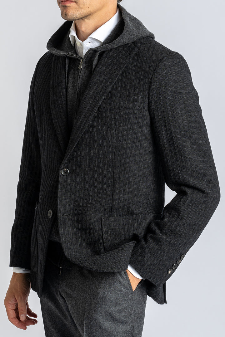 Wool Structured Blazer Antracite