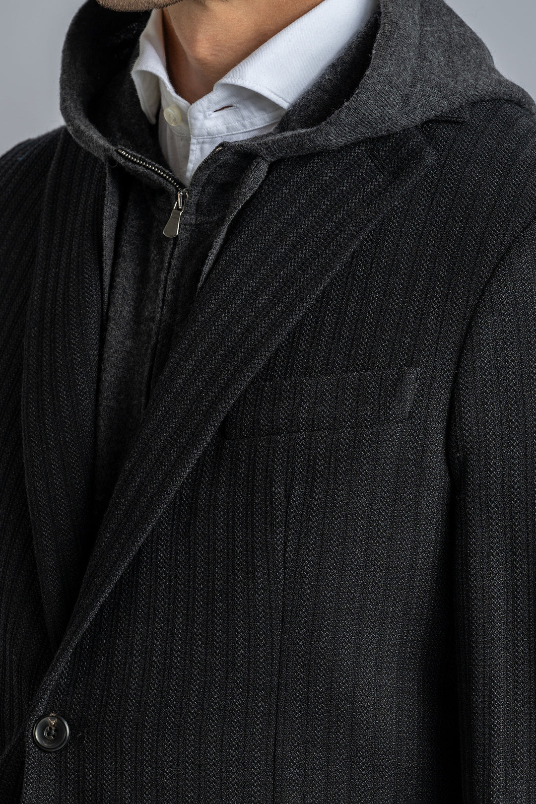 Wool Structured Blazer Antracite