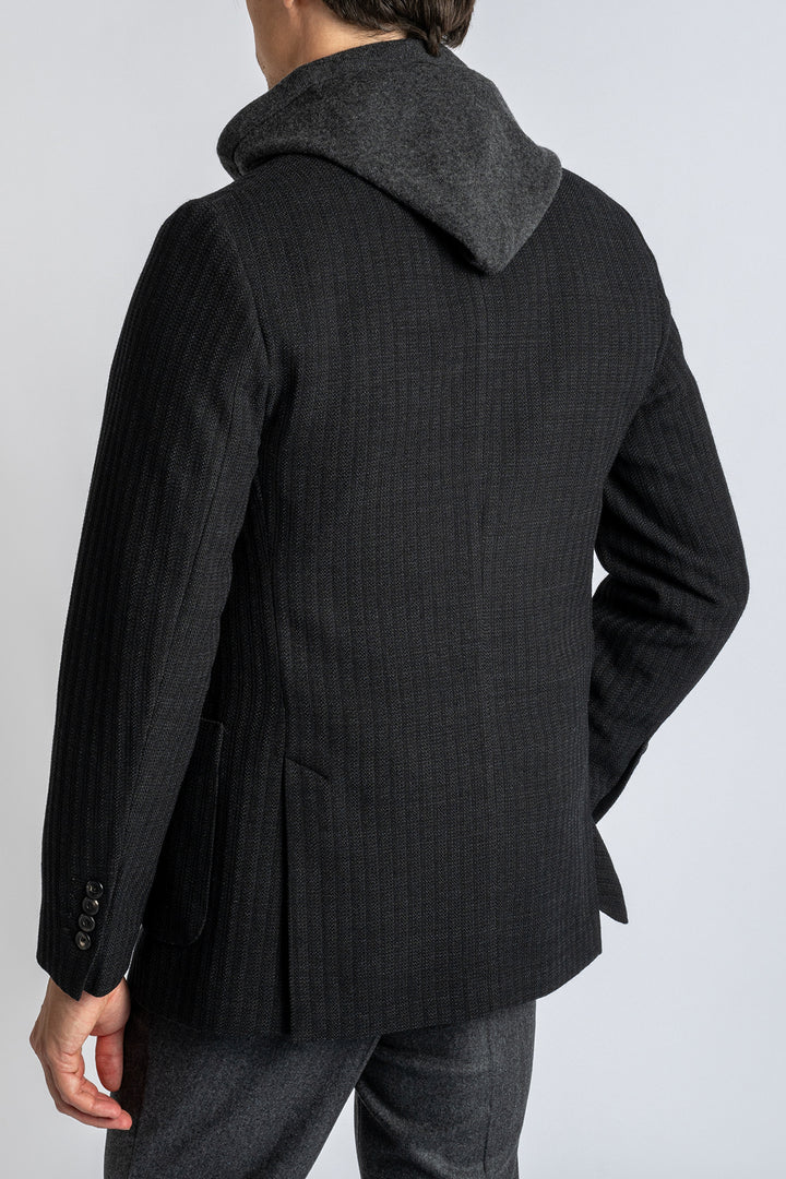 Wool Structured Blazer Antracite