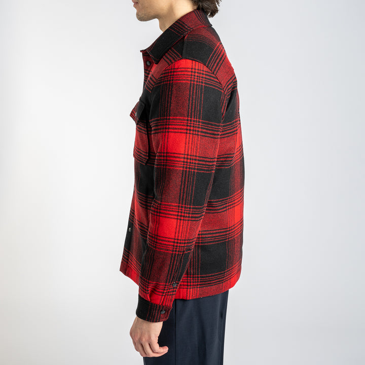 Alaskan Wool Check Overshirt Red Check