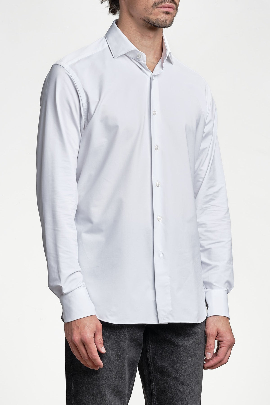 Active Solid Shirt White – XACUS, sidan