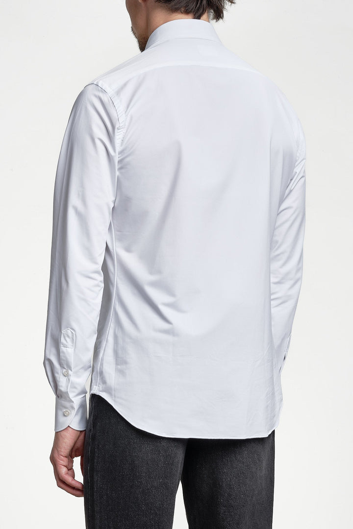 Active Solid Shirt White – XACUS, bakifrån