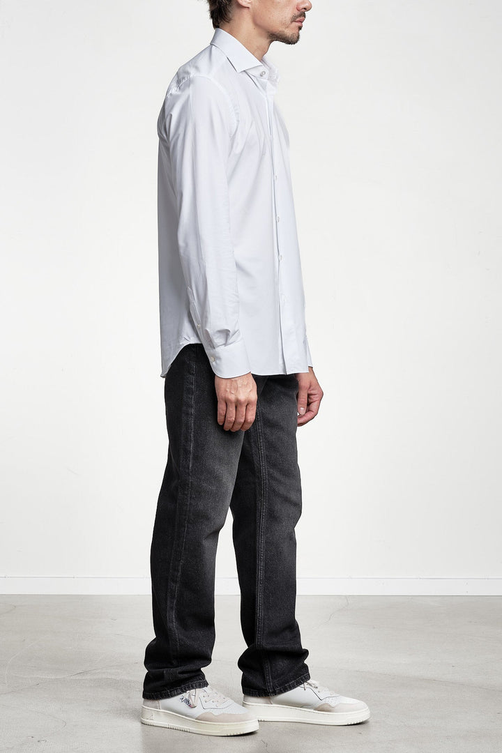 Active Solid Shirt White – XACUS, detalj