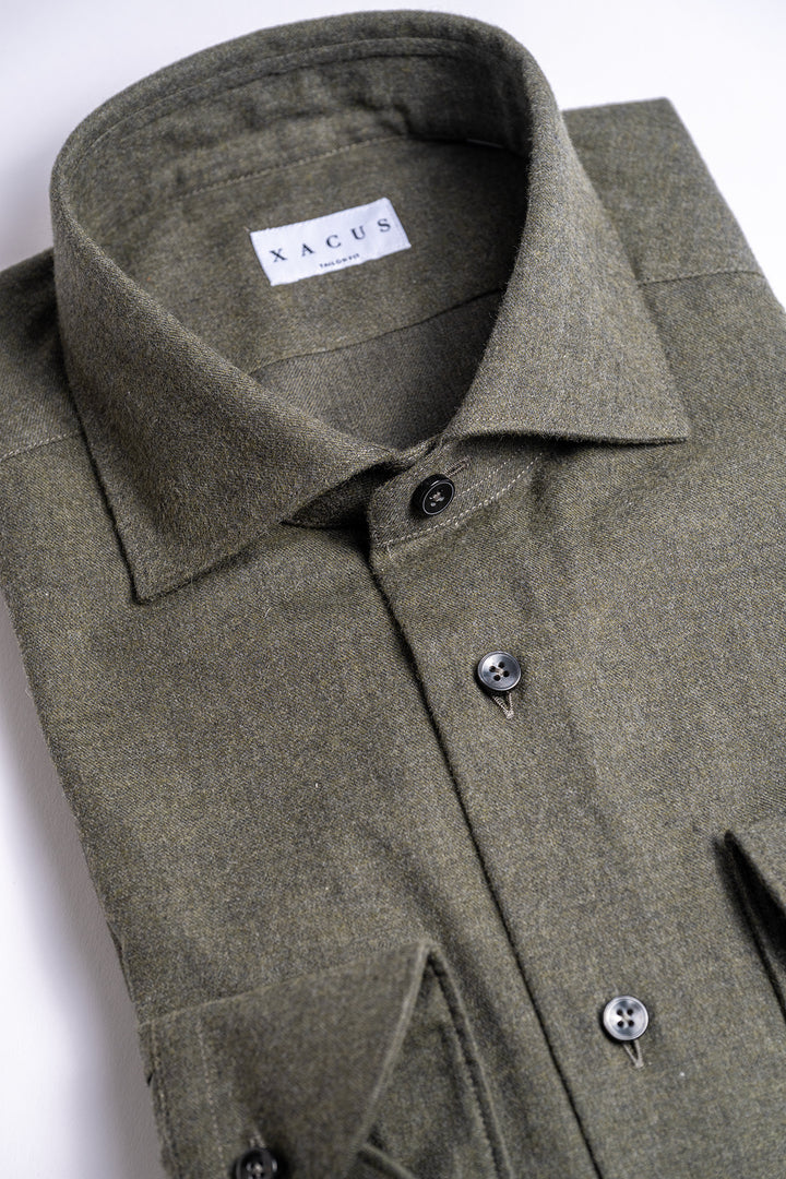 Heavy Flannel Shirt Green