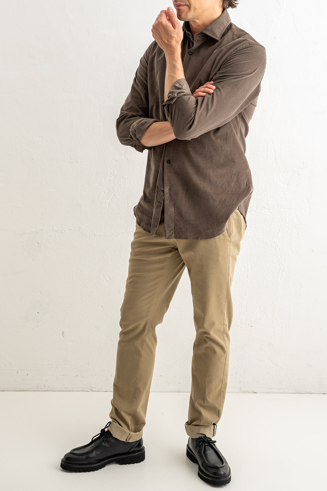 Baby Cord Shirt Brown