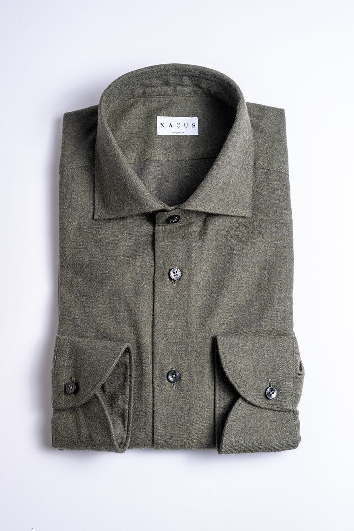 Heavy Flannel Shirt Green