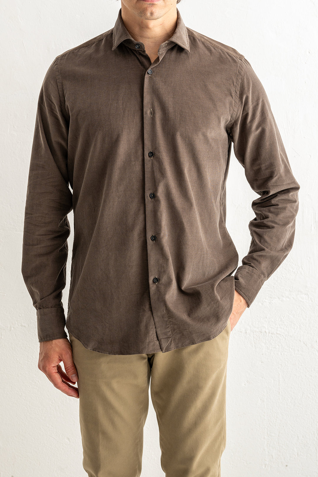 Baby Cord Shirt Brown