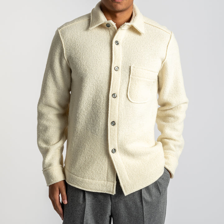 Wool Jersey Overshirt Offwhite