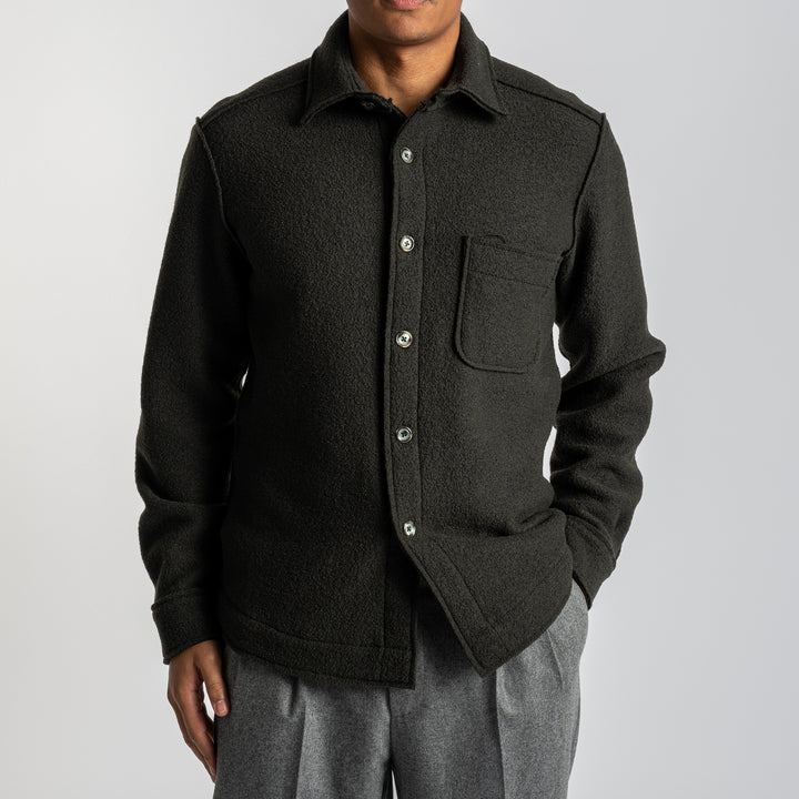 Wool Jersey Overshirt Green