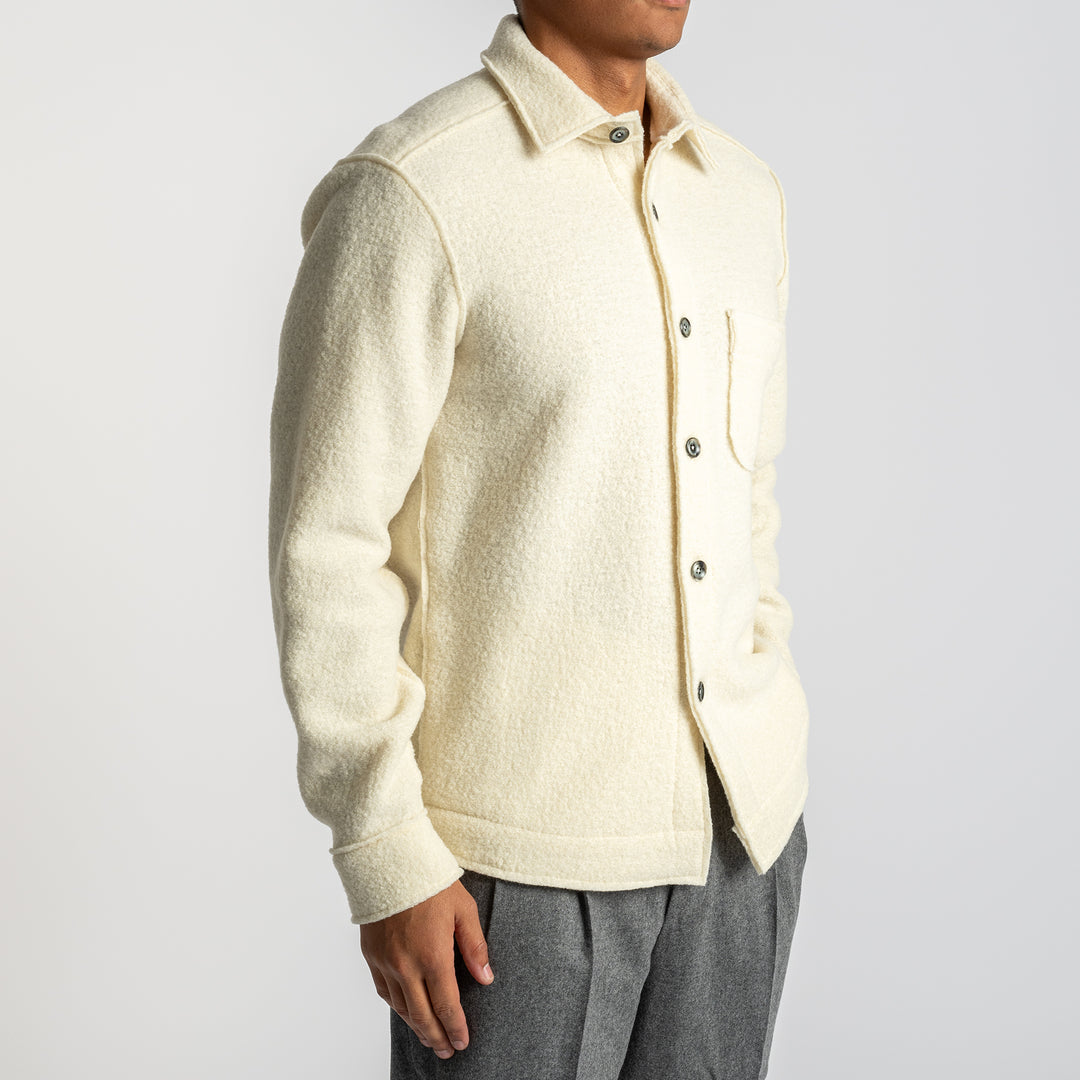 Wool Jersey Overshirt Offwhite