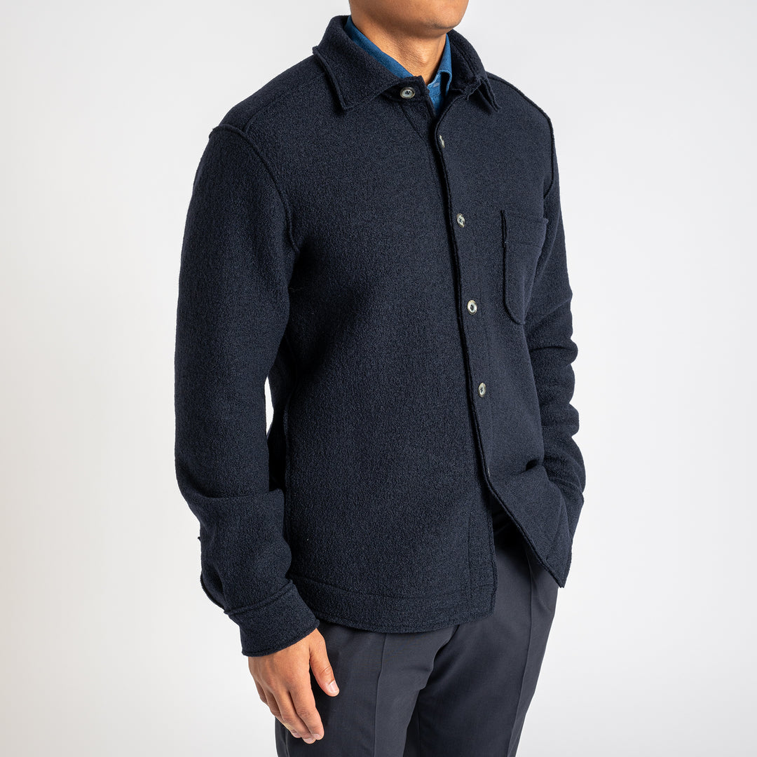 Wool Jersey Overshirt Navy