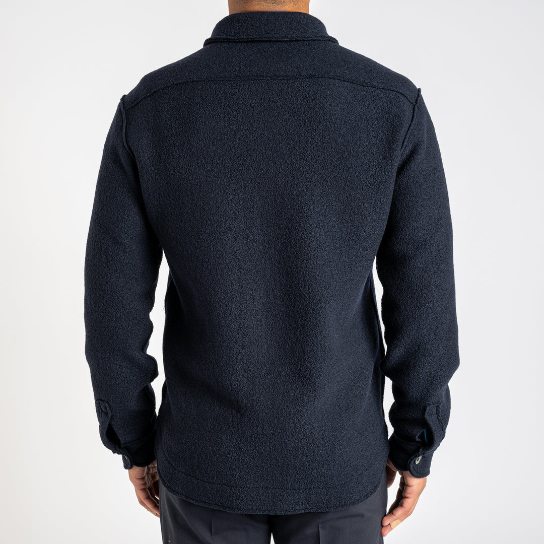 Wool Jersey Overshirt Navy