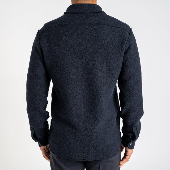 Wool Jersey Overshirt Navy