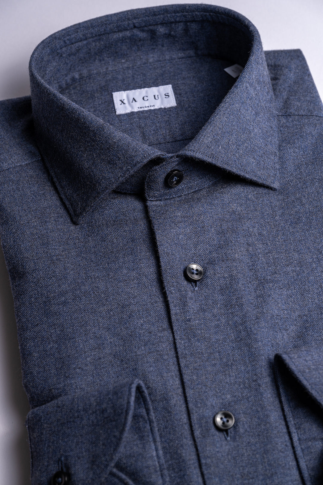 Heavy Flannel Shirt Blue