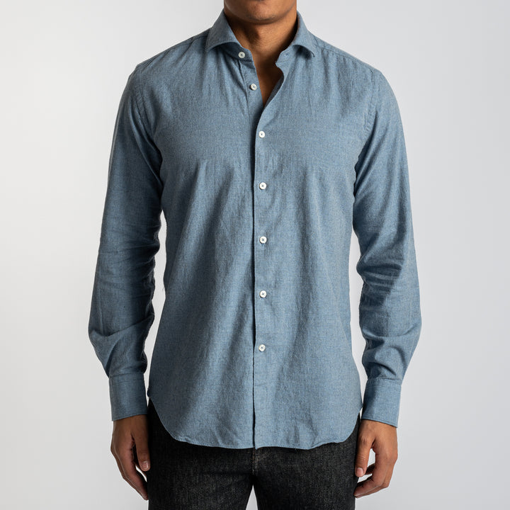 Heavy Flannel Shirt DENIM BLUE