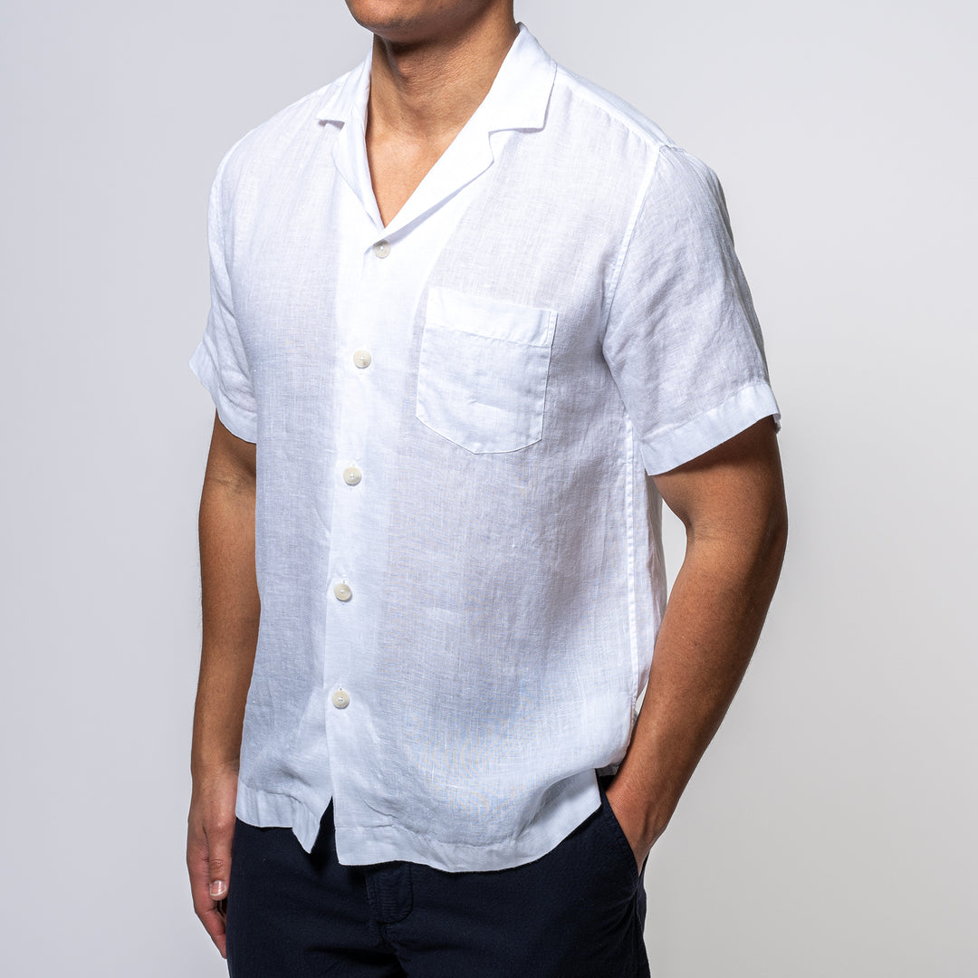 Luxury Linen Shirt SS WHITE