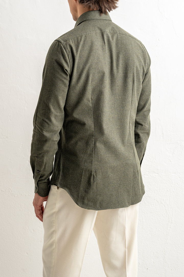 Heavy Flannel Shirt Green