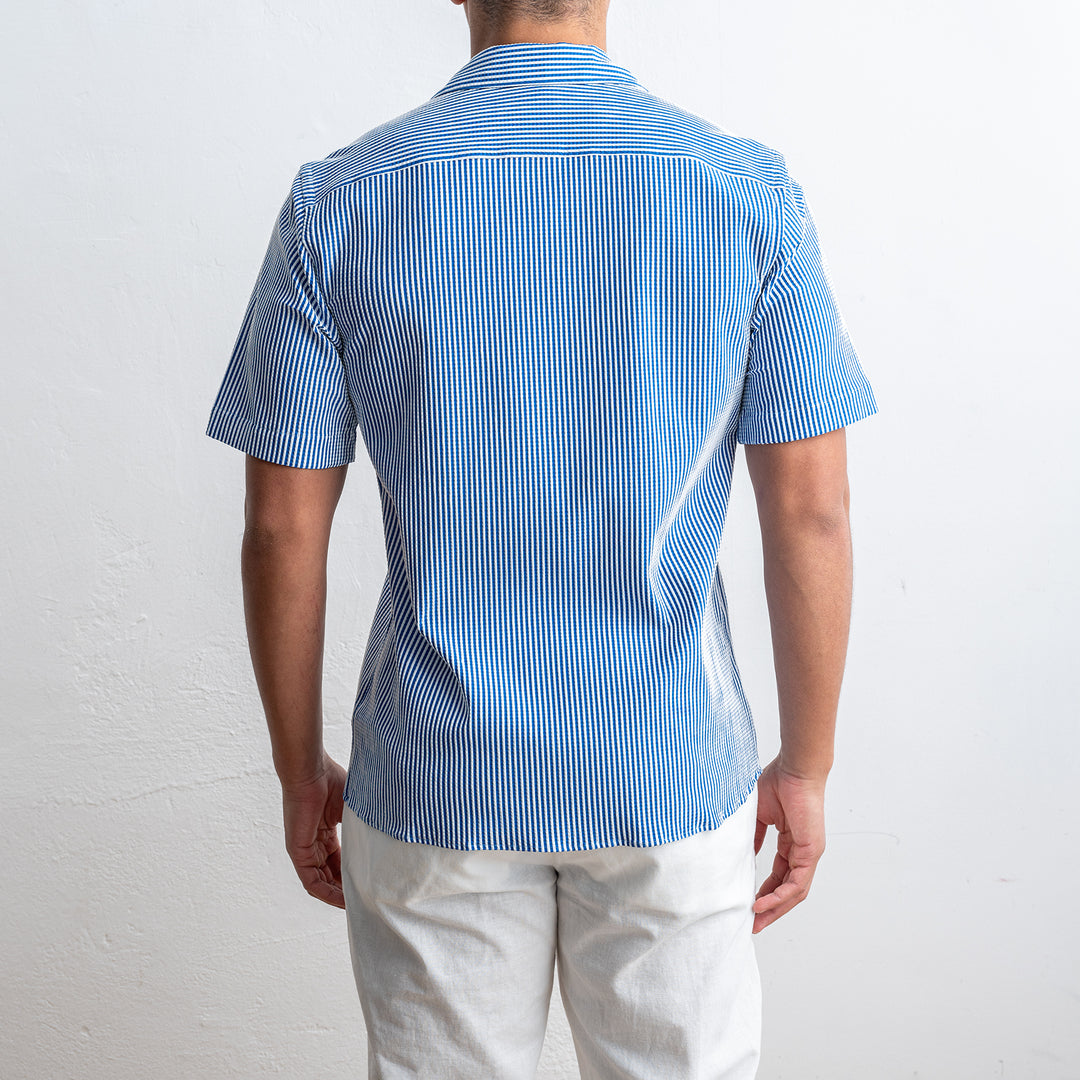 Tecnico Seersucker Shirt BLUE STRIPE