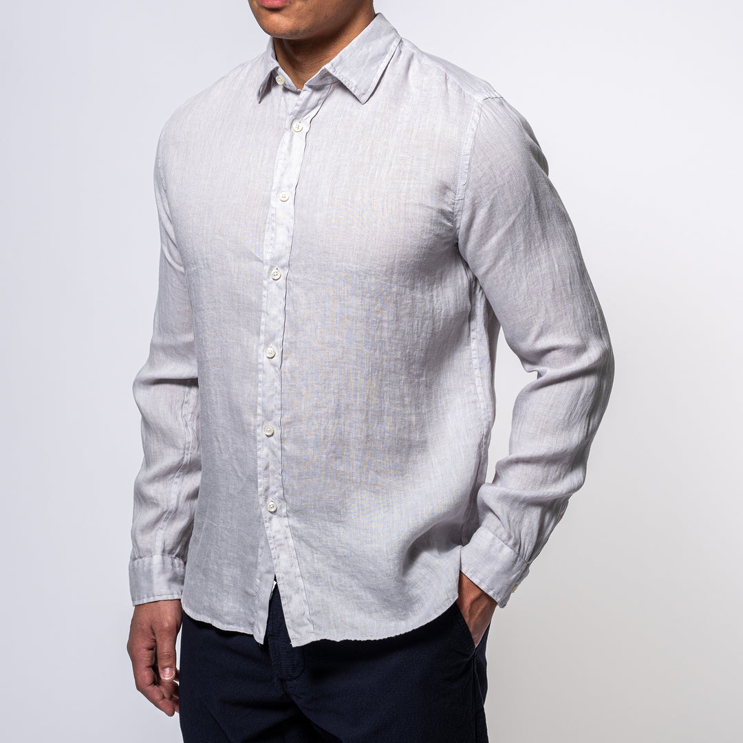 Luxury Linen Shirt Grey