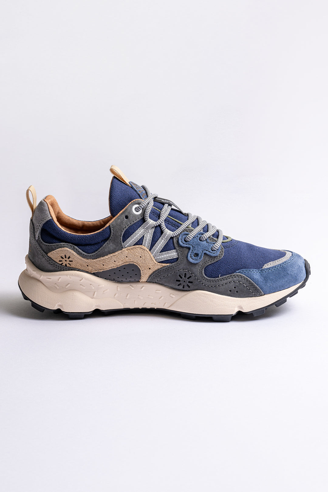 Yamano Suede Canvas Sneaker Navy Antracit