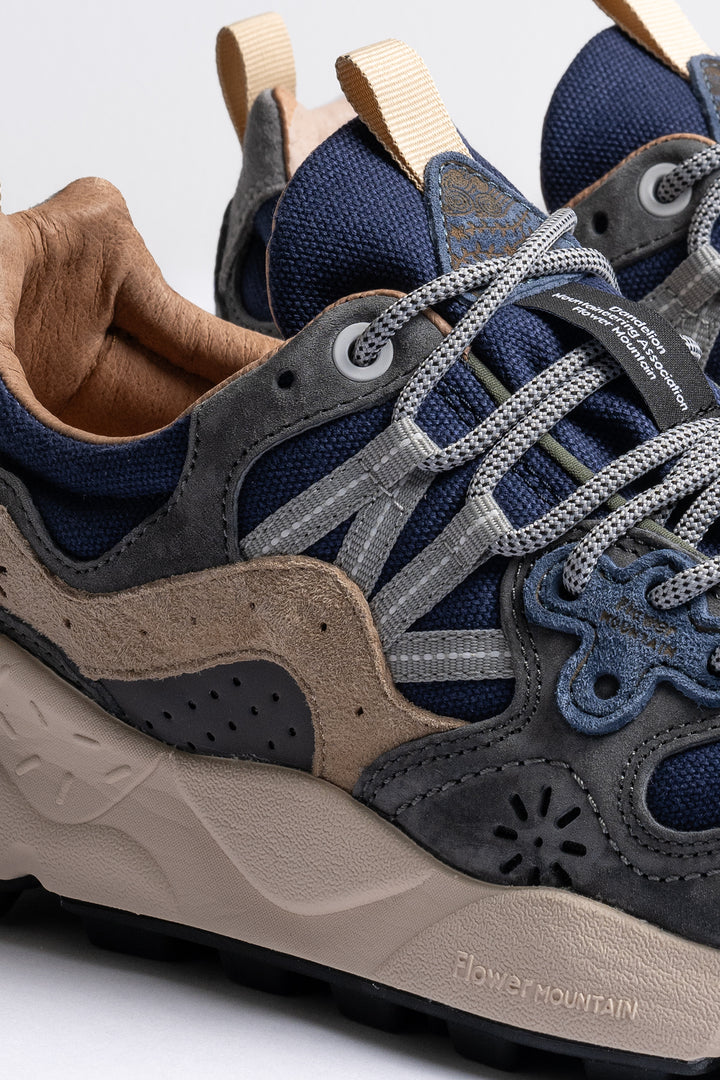 Yamano Suede Canvas Sneaker Navy Antracit