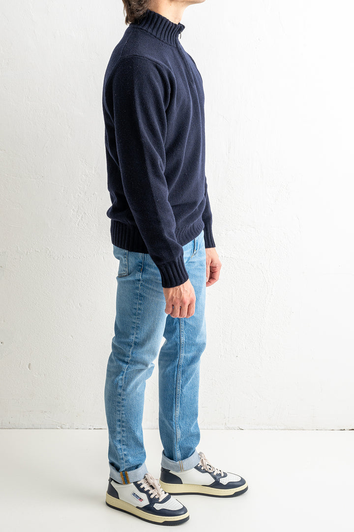 Lambwool Halfzip Navy