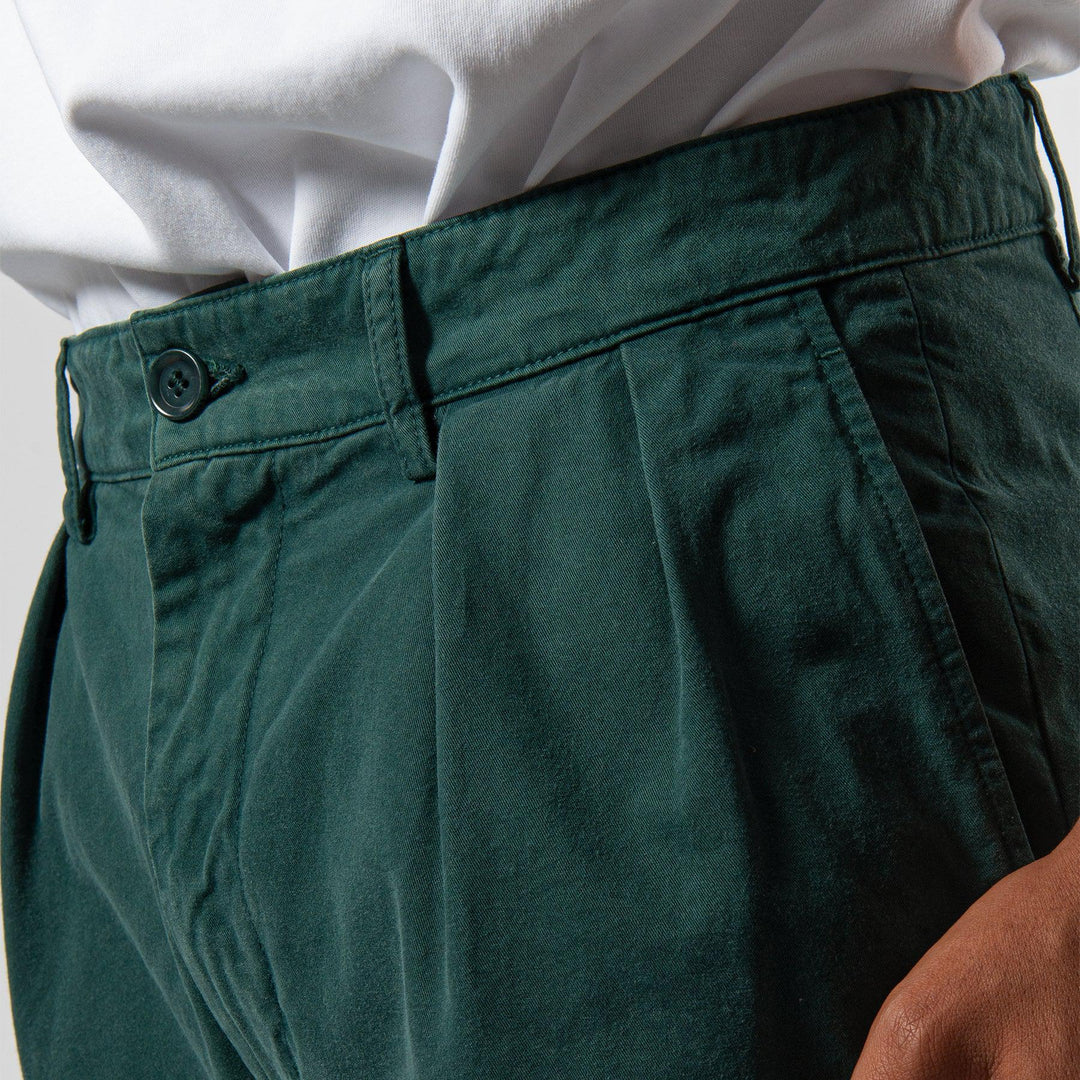 Roman Heavy Cotton Gabardine Pants Green