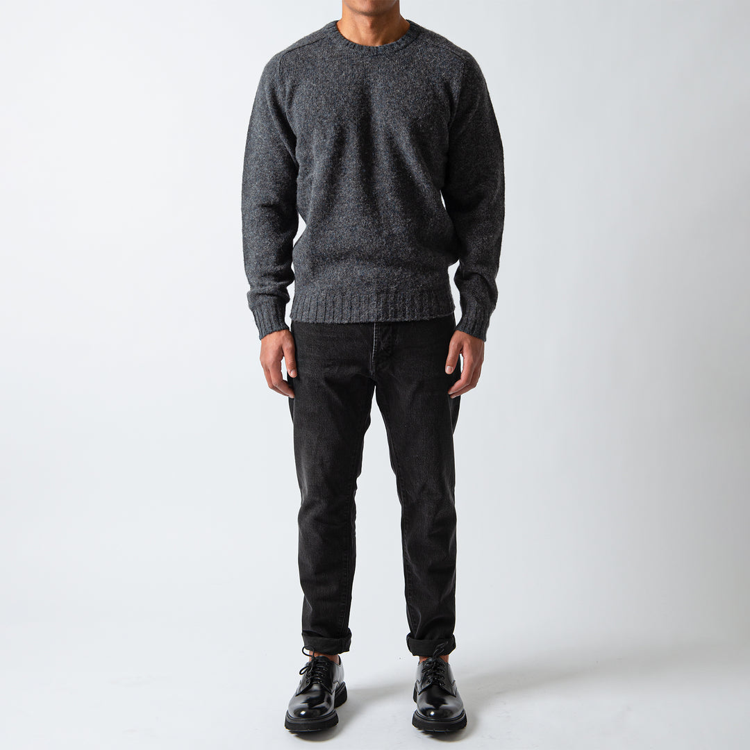 SUPERSOFT SHETLAND CREW NECK OXFORD