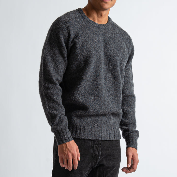 SUPERSOFT SHETLAND CREW NECK OXFORD