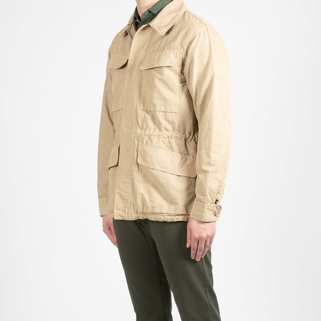 BASTOGNE COTTON LINEN FIELD JACKET BEIGE