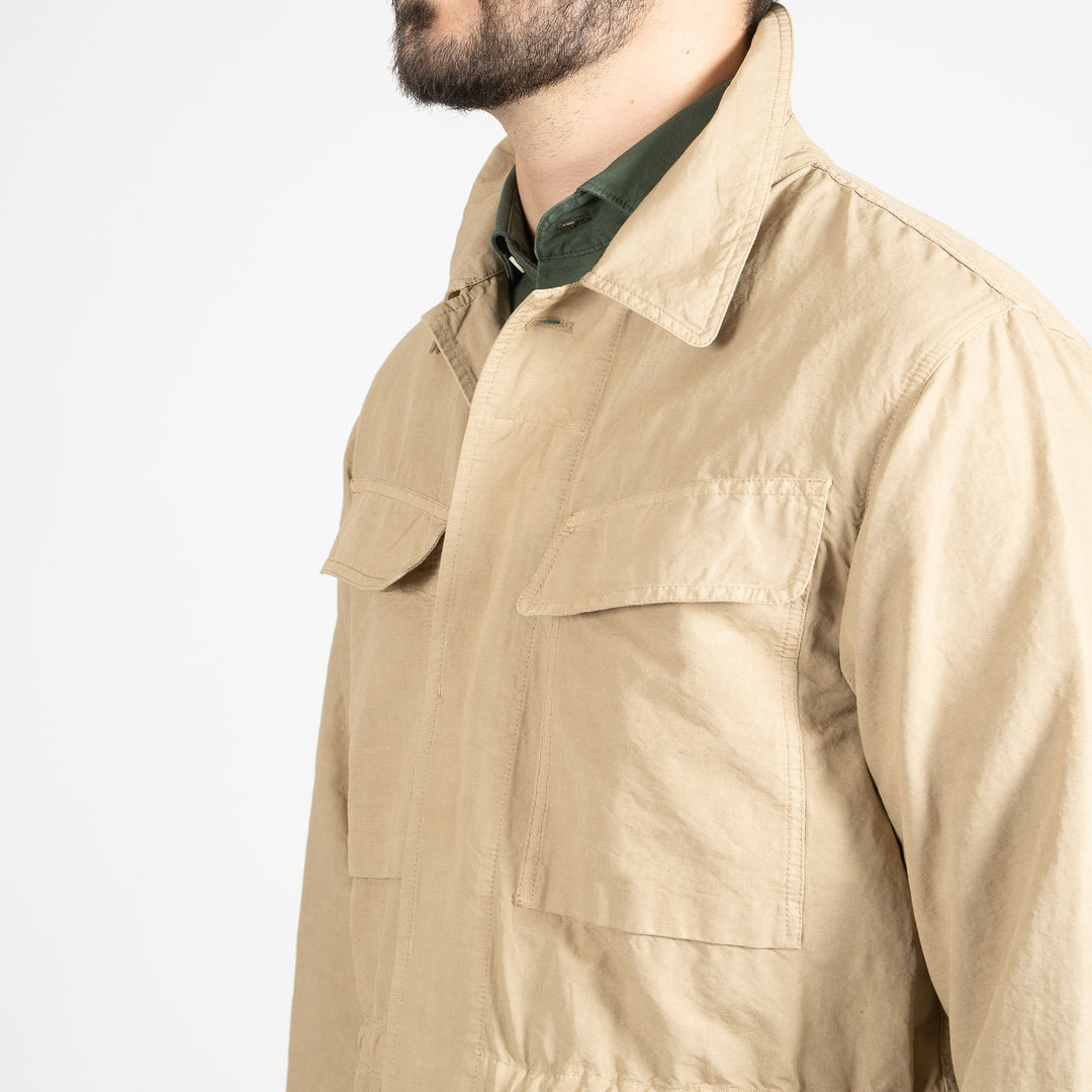 BASTOGNE COTTON LINEN FIELD JACKET BEIGE