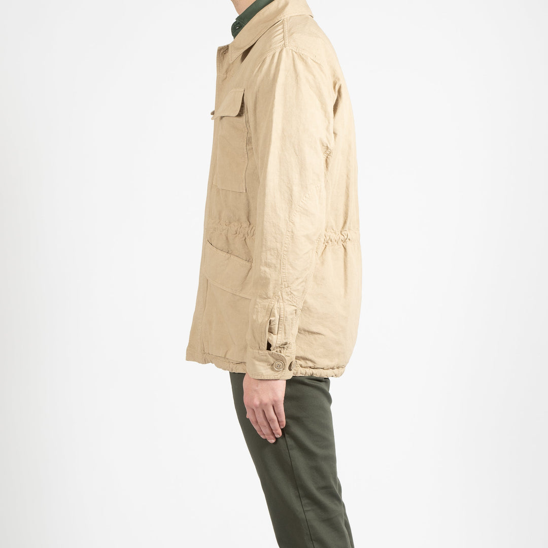 BASTOGNE COTTON LINEN FIELD JACKET BEIGE