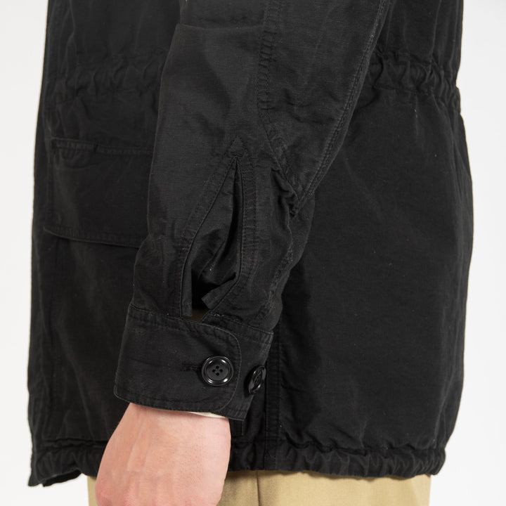 BASTOGNE COTTON LINEN FIELD JACKET BLACK