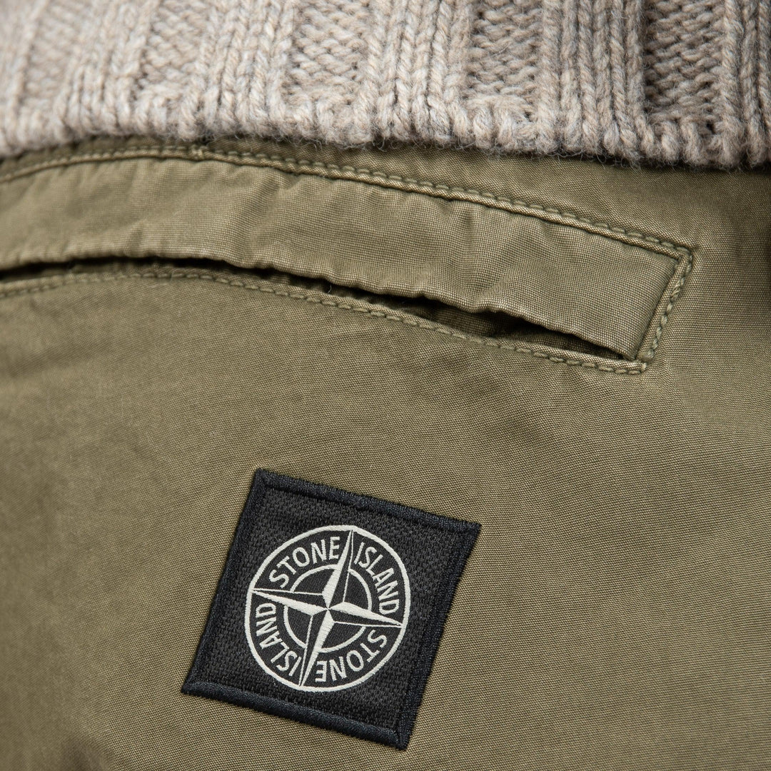 BRUSHED COTTON CANVAS CHINO ARMY
