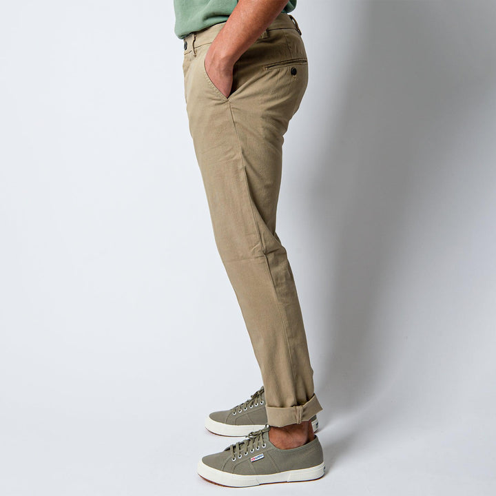 MILANO COTTON ELASTAN TROUSERS TOBACCO