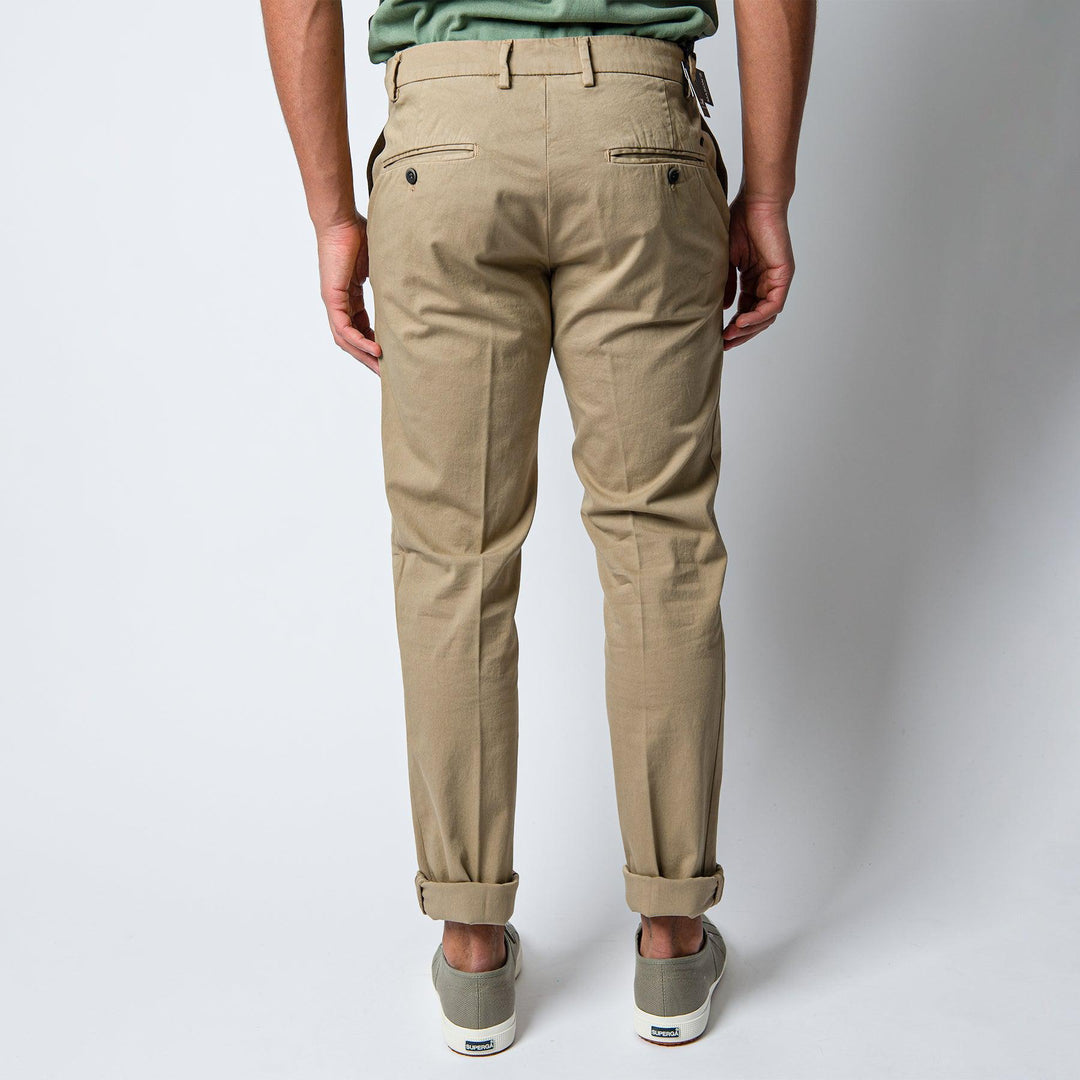 MILANO COTTON ELASTAN TROUSERS TOBACCO
